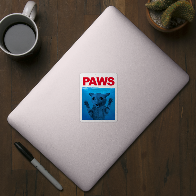 Paws Cat Meme Humor Funny Kitty Lover Funny Cats Dads Mom by CreativeShirt